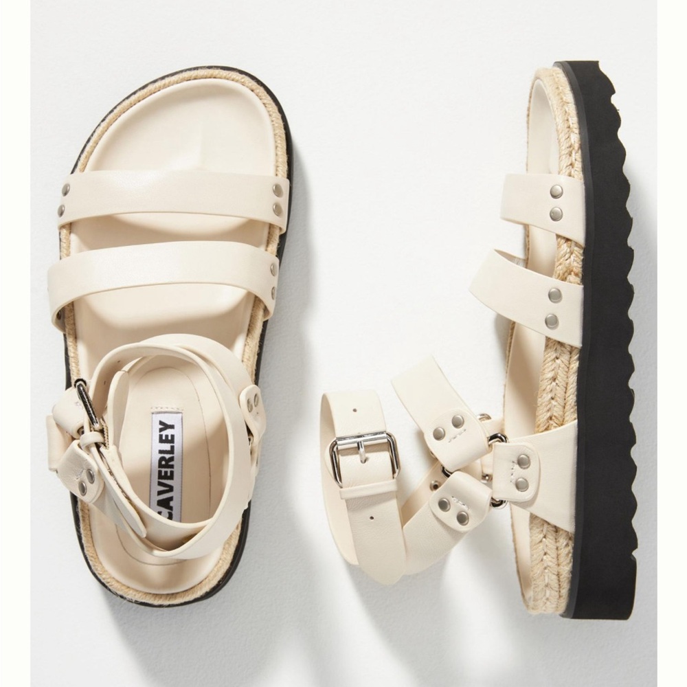 Caverley Albert Gladiator Sandal ivory size 8 NIB